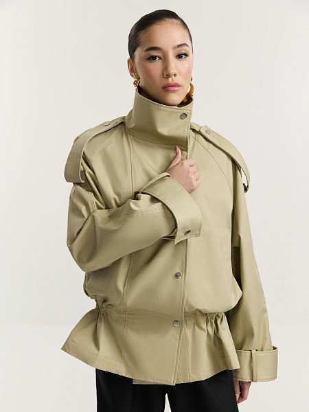 Парка из итальянского хлопка со съемным жилетом