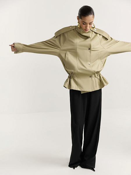 Парка из итальянского хлопка со съемным жилетом