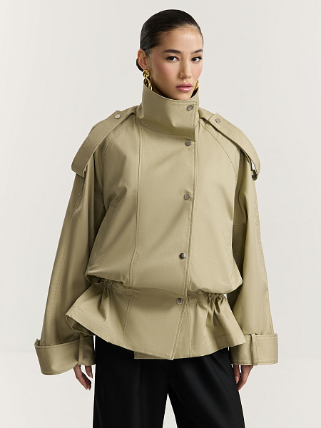 Парка из итальянского хлопка со съемным жилетом