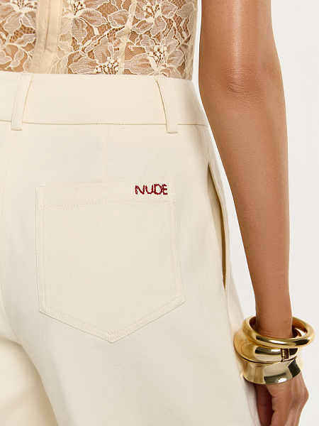 Брюки прямого кроя из итальянского хлопка