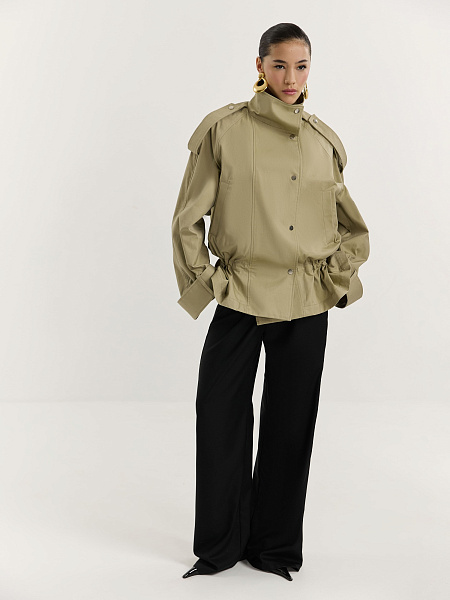 Парка из итальянского хлопка со съемным жилетом