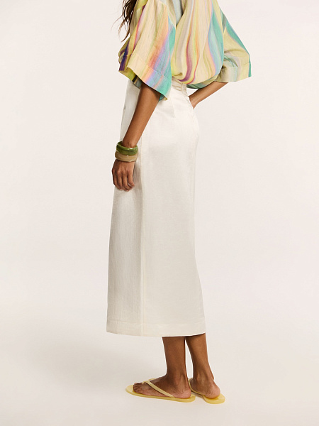 Юбка миди из итальянского льна