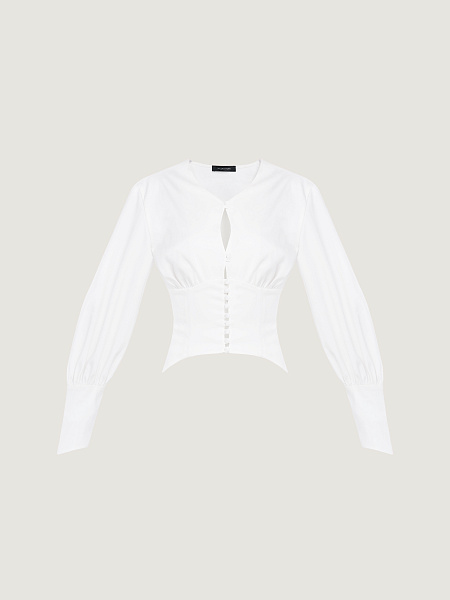 Блуза с объемными плечами