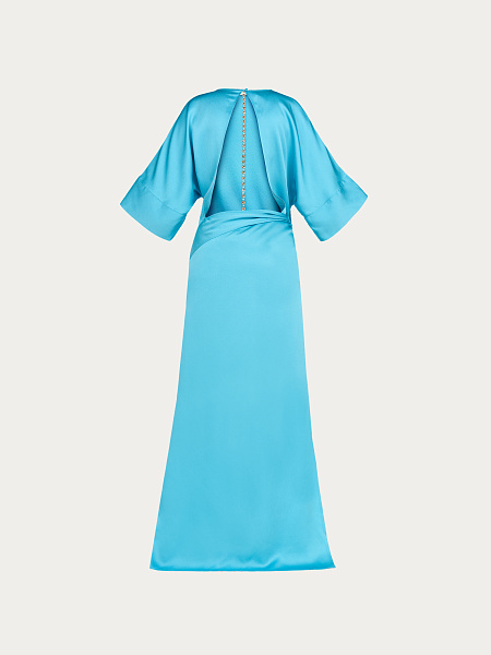 Платье макси с рукавами Blue Lagoon