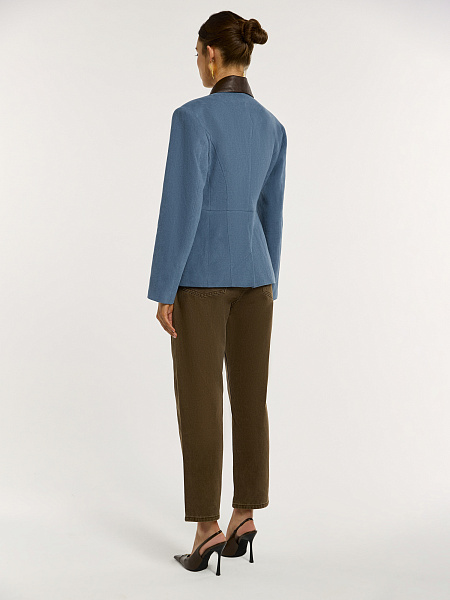 Куртка с отделкой из натуральной кожи