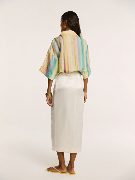 Юбка миди из итальянского льна