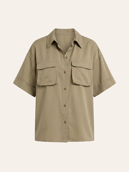 Рубашка с накладными карманами Safari