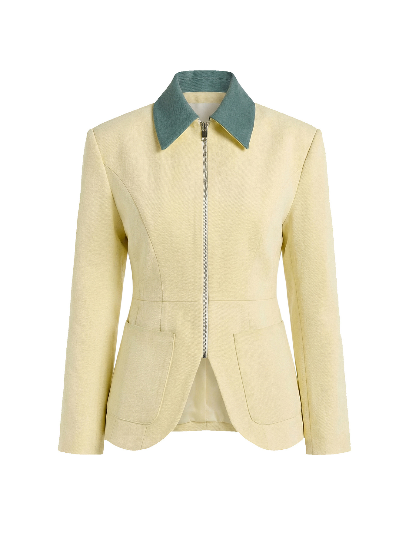 Куртка-жакет с отделкой из натуральной кожи