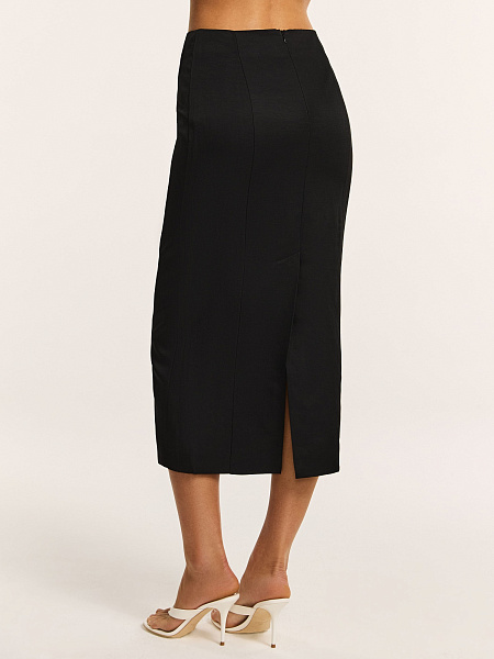 Юбка миди из итальянского льна