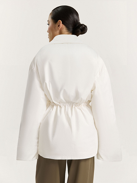 Парка из вельвета с мехом ламы