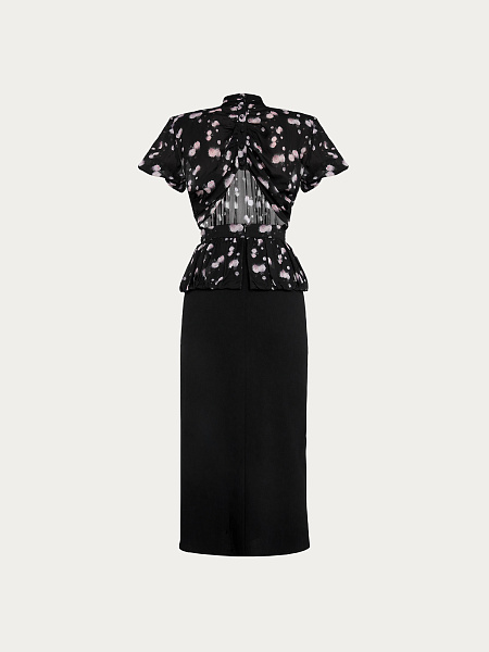 Платье миди Black Flower