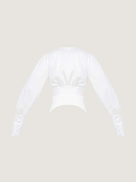 Блуза с объемными плечами