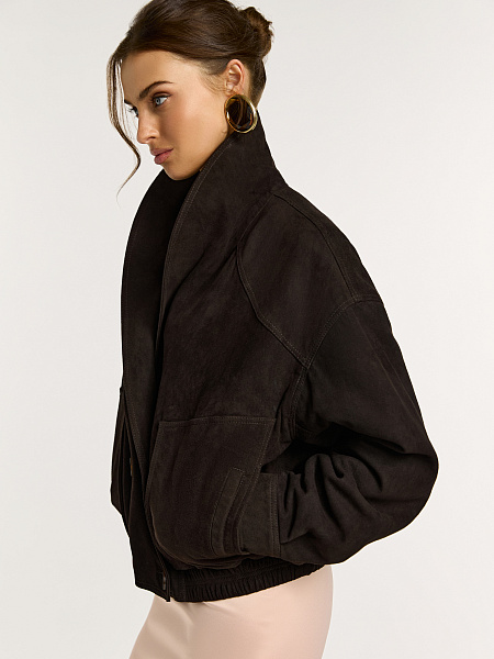 Утепленная куртка из натуральной замши