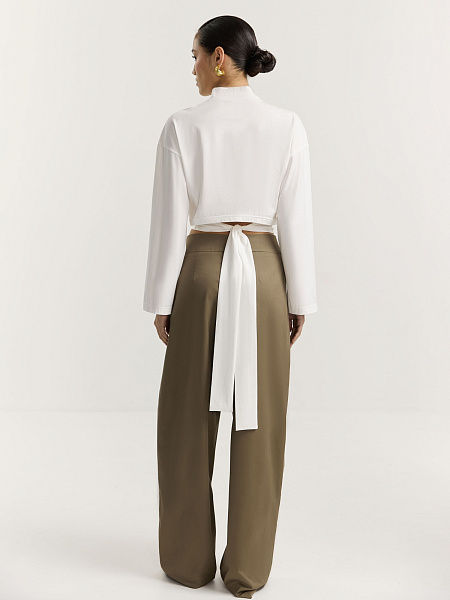 Лонгслив с завязками