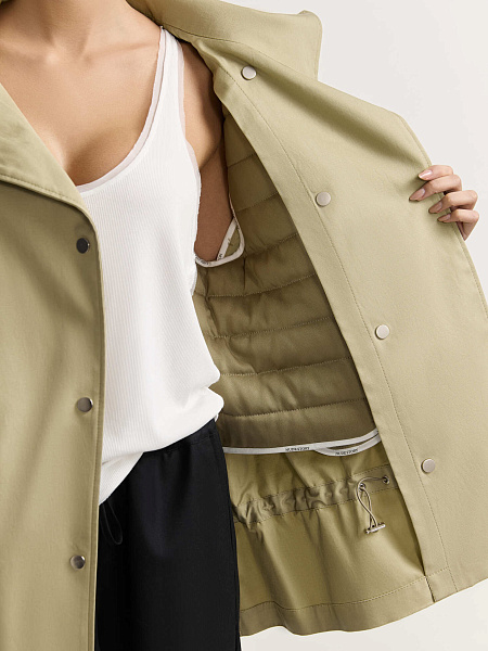 Парка из итальянского хлопка со съемным жилетом