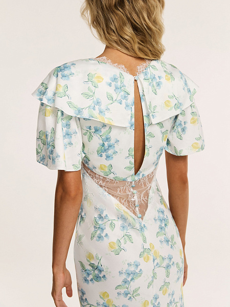 Платье Limone с вставкой из кружева