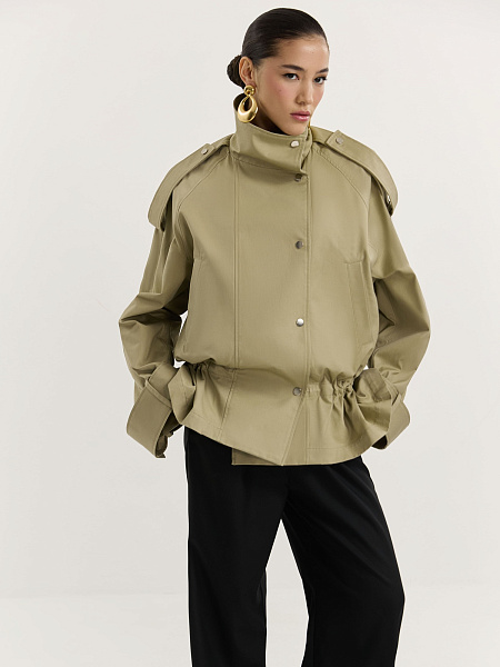 Парка из итальянского хлопка со съемным жилетом