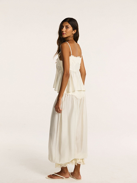 Топ Carezza с кружевной вставкой