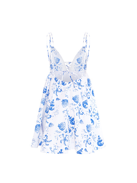 Платье мини на завязках Shells