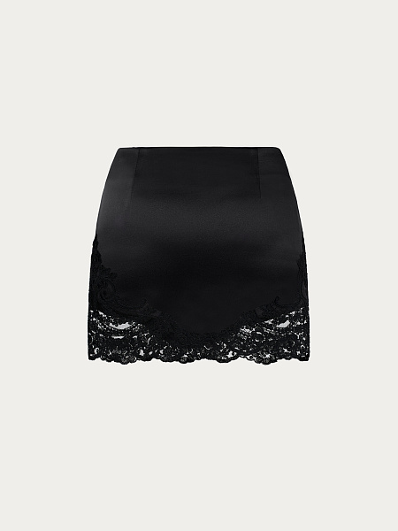 Юбка мини с вставкой из кружева Vesper