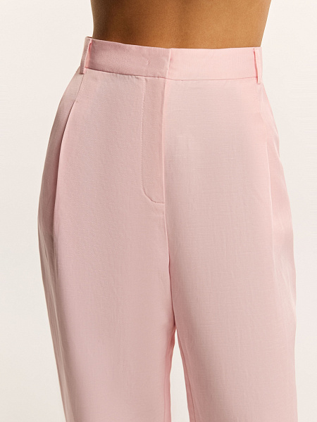 Брюки прямого кроя из итальянского льна