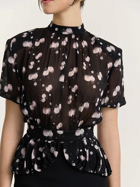 Платье миди Black Flower