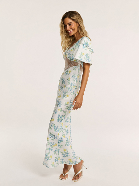 Платье Limone с вставкой из кружева