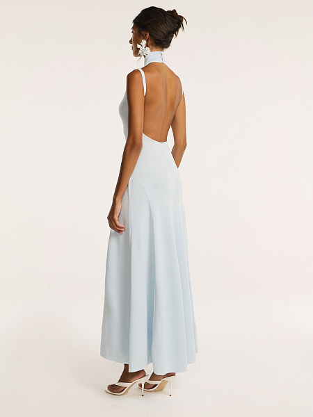 Платье из итальянской вискозы с открытой спинкой