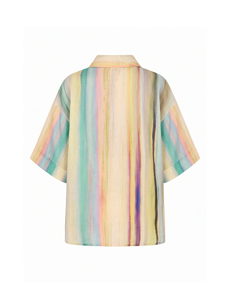 Рубашка с коротким рукавом из итальянского льна