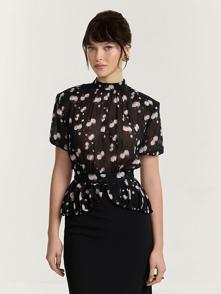 Платье миди Black Flower