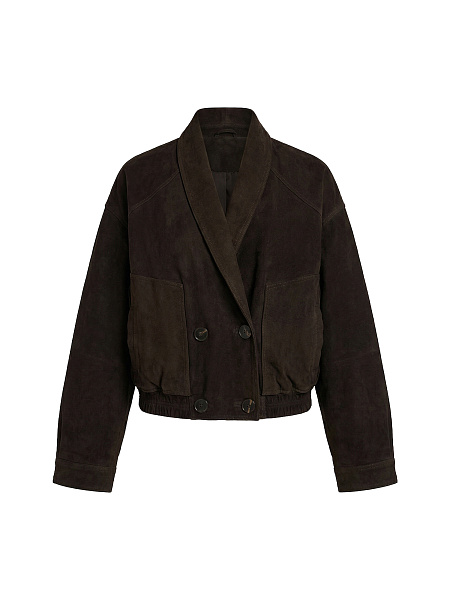 Утепленная куртка из натуральной замши