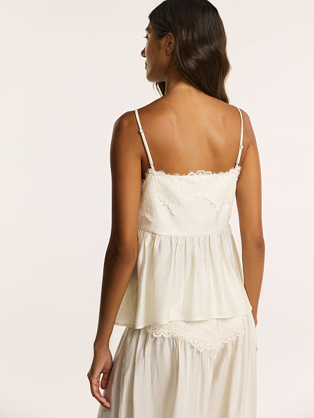 Топ Carezza с кружевной вставкой