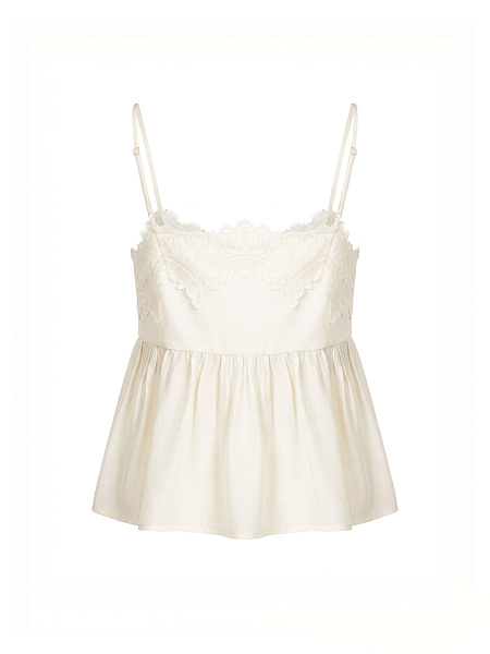 Топ Carezza с кружевной вставкой