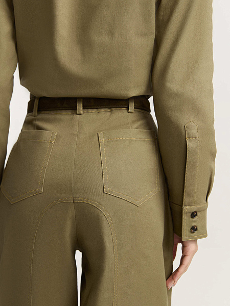 Ремень из натуральной замши Olive Branch