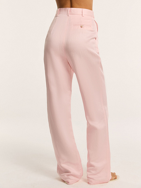 Брюки прямого кроя из итальянского льна