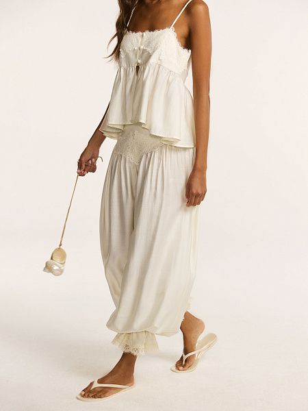 Топ Carezza с кружевной вставкой