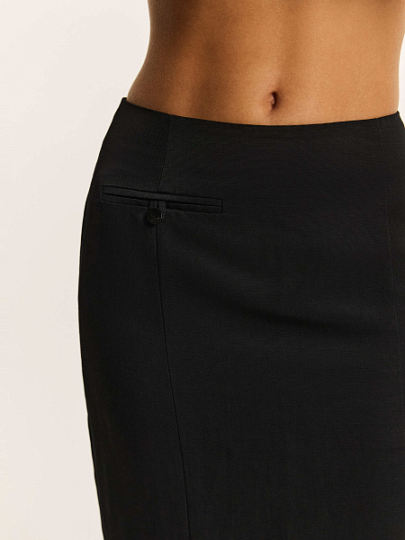 Юбка миди из итальянского льна