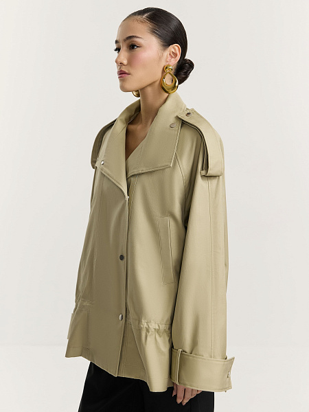 Парка из итальянского хлопка со съемным жилетом