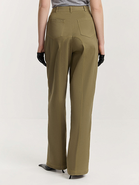 Брюки-бананы из итальянского хлопка Olive Branch