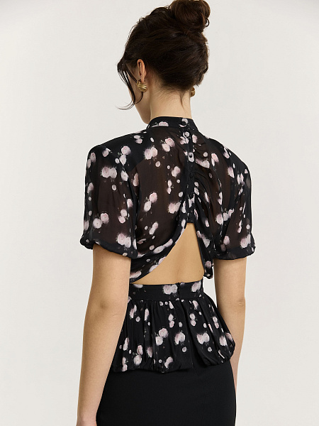 Платье миди Black Flower