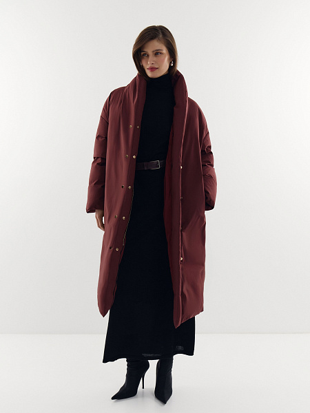 Пуховик макси Abbraccio