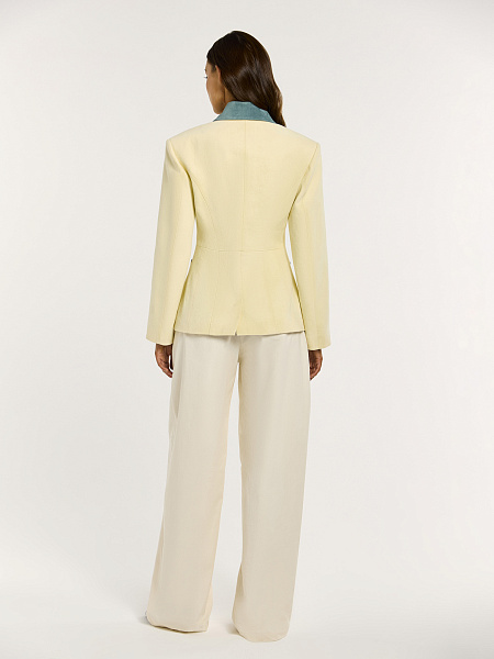 Куртка с отделкой из натуральной кожи