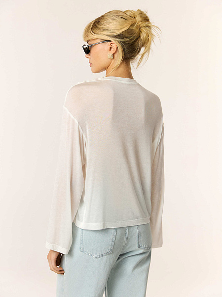 Лонгслив с добавлением шелка и кашемира